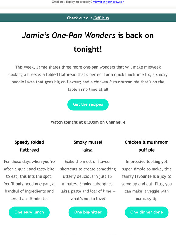 The Jamie Oliver Shop Tonight Jamie makes a chicken & mushroom pie