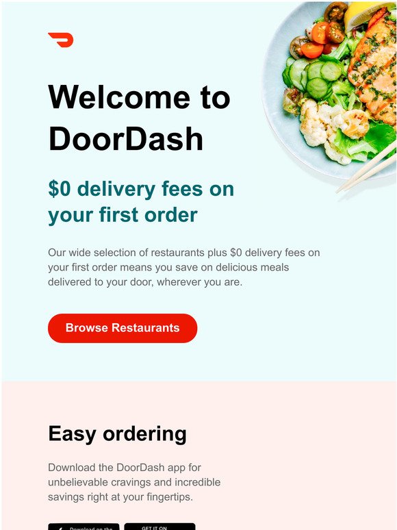 —, welcome to DoorDash! 🍕🍔🌮
