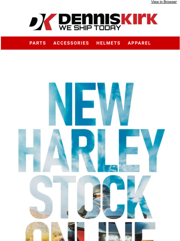 Dennis Kirk Harley parts in stock and ready ship now at DK. Milled