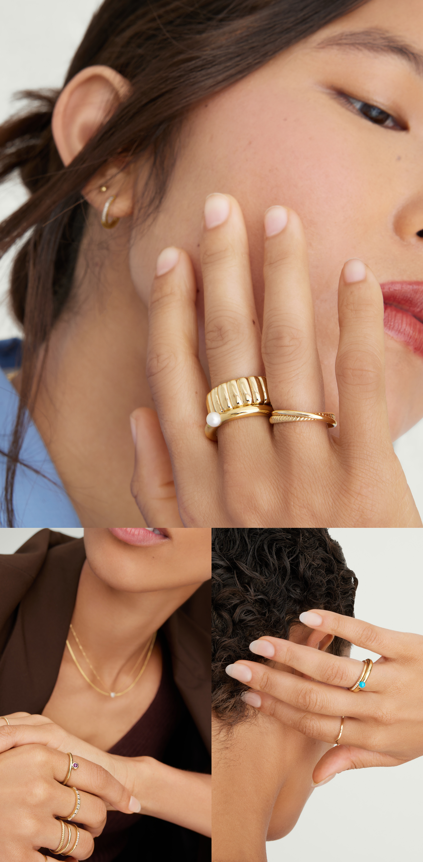 【大セール】 MEJURI Stacker リング 14k Gold Bold Stacker Ring - Jewelry | Mejuri