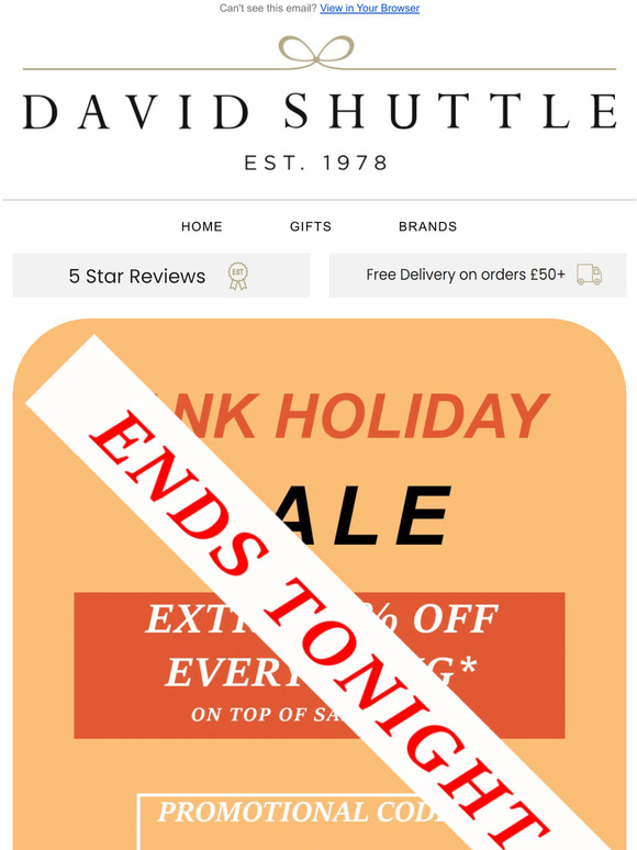 EXTRA 10% Off Everything Ends Tonight!