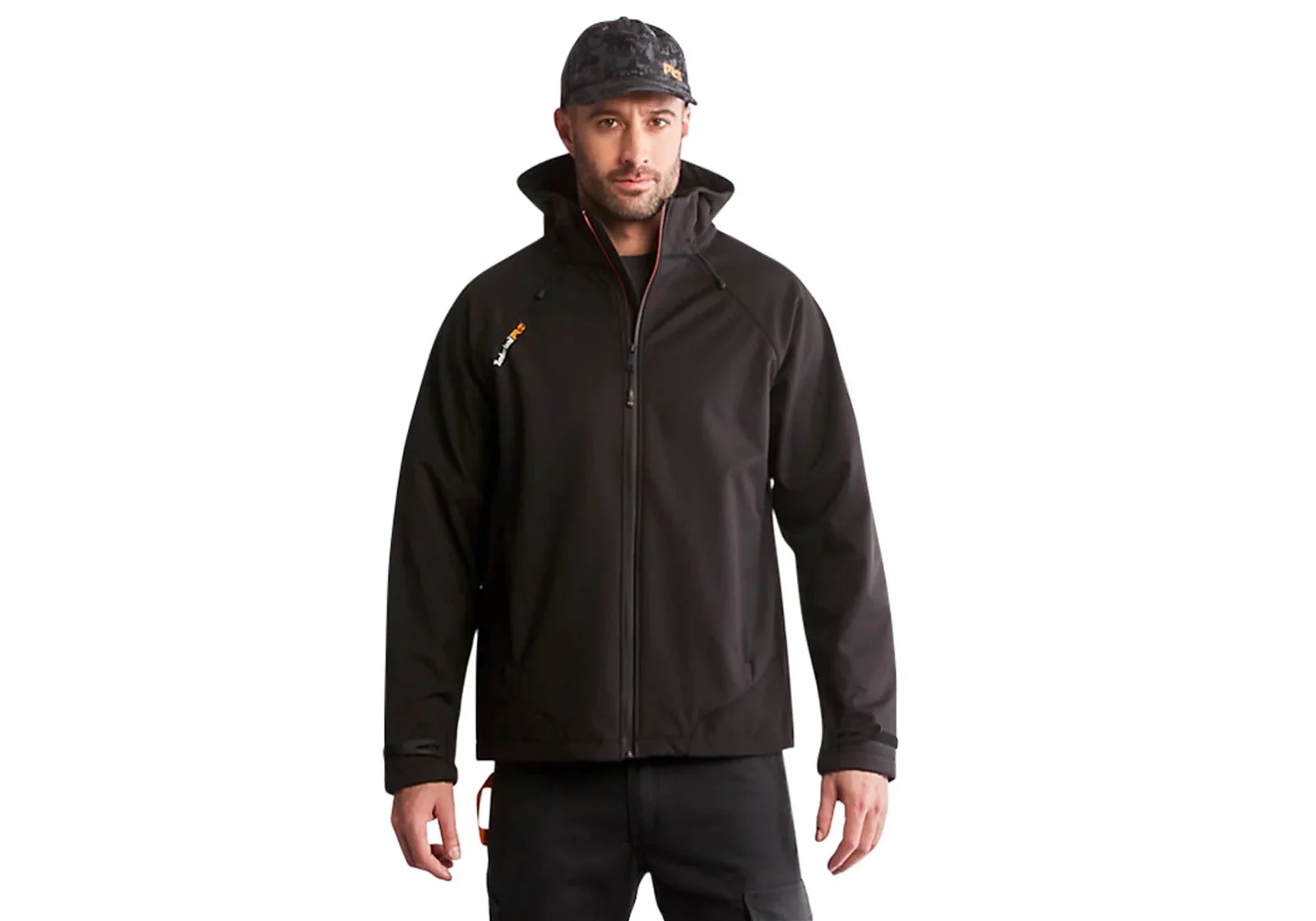 Image of Timberland Pro Mens Power Zip Hooded Softshell Jacket