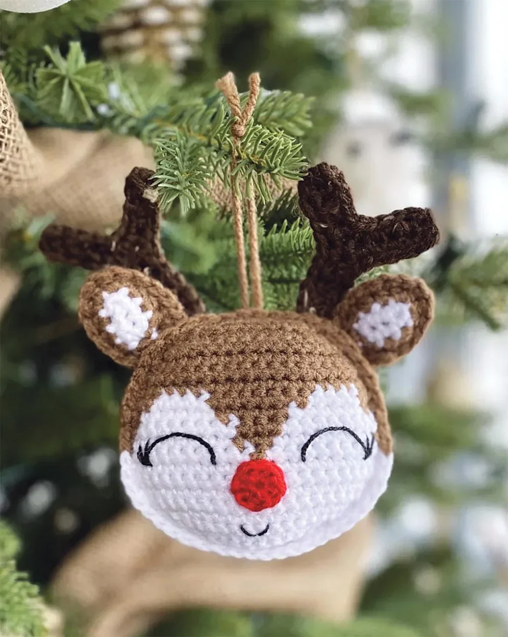 Rudolph the Reindeer Crochet Ornaments