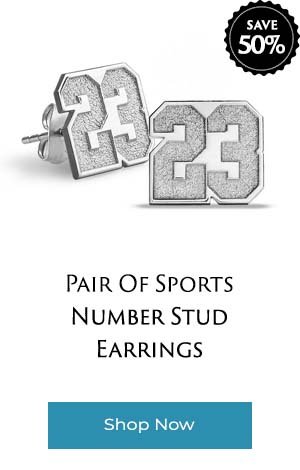 Number Stud Earrings