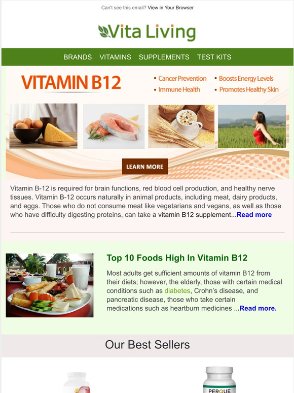 Vita Living: 8 Health Benefits Of Vitamin B12 | Milled