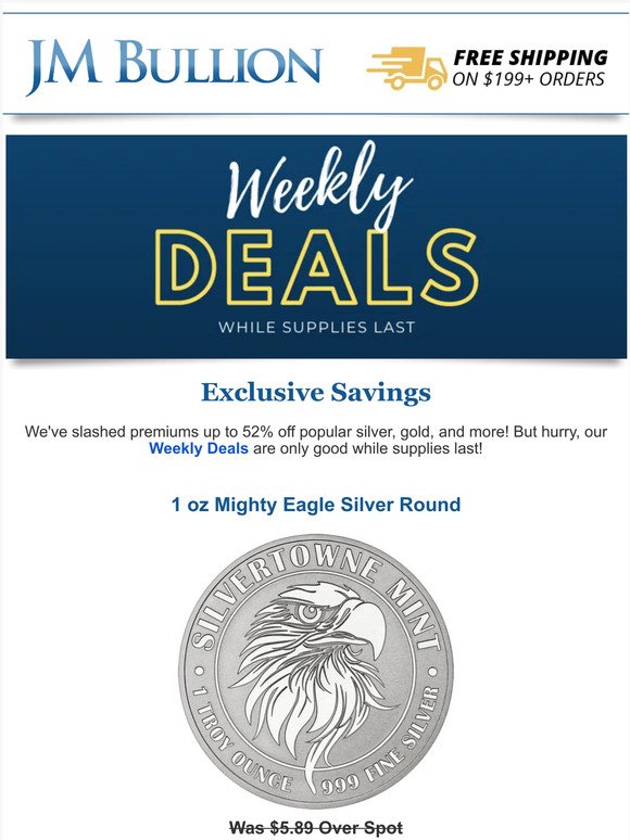 SilverTowne Eagle Sale + More