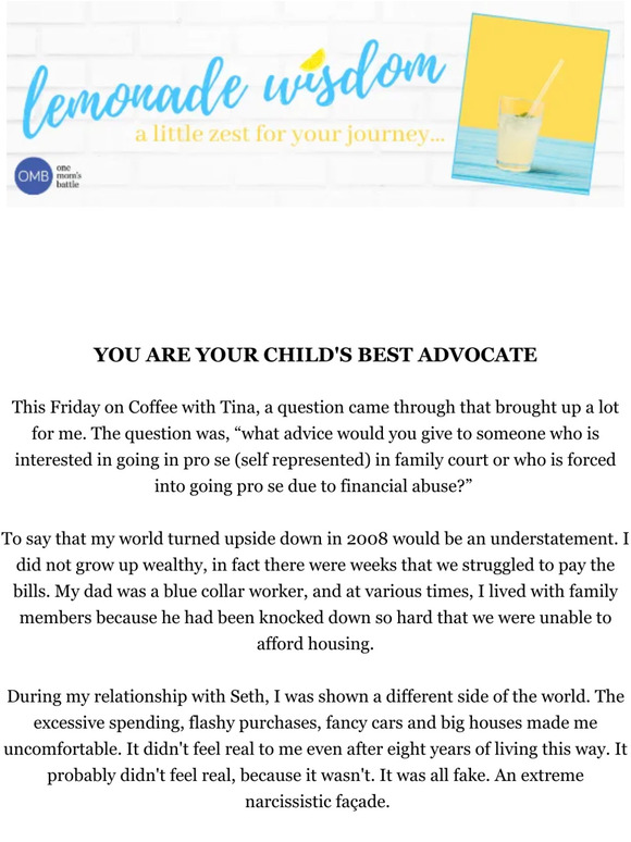 Lemonade Wisdom: The Best Advocate for Your Child