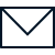 Black outline in shape of an envelope.