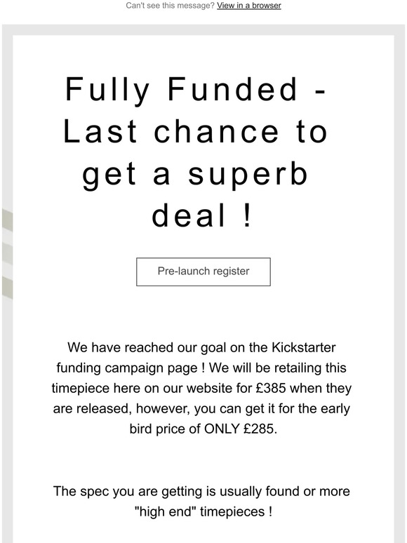 Last chance offer