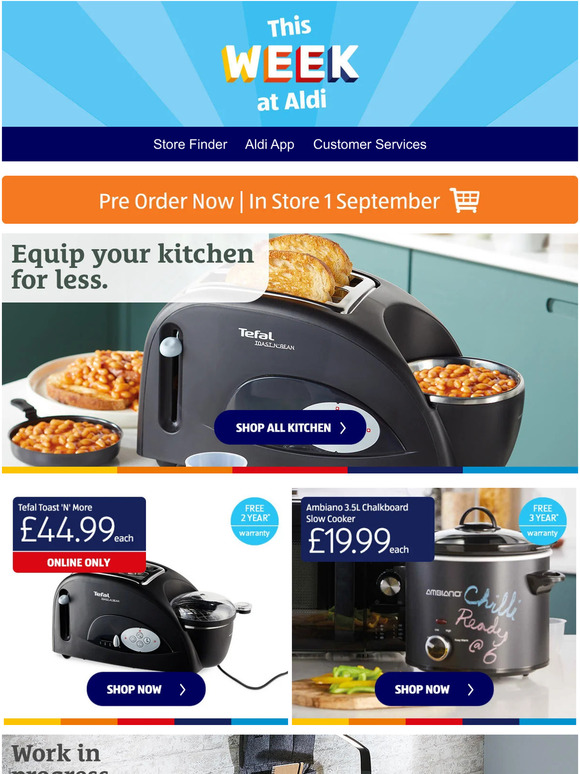 Aldi UK This week's Specialbuys are now available to preorder! Milled