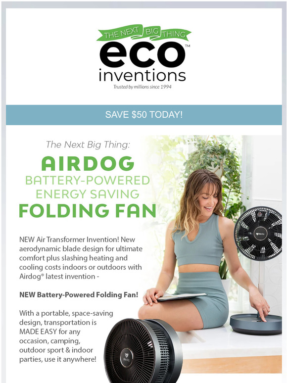 World's Most Innovative Transformer Fan, Battery-Powered Folding Fan!