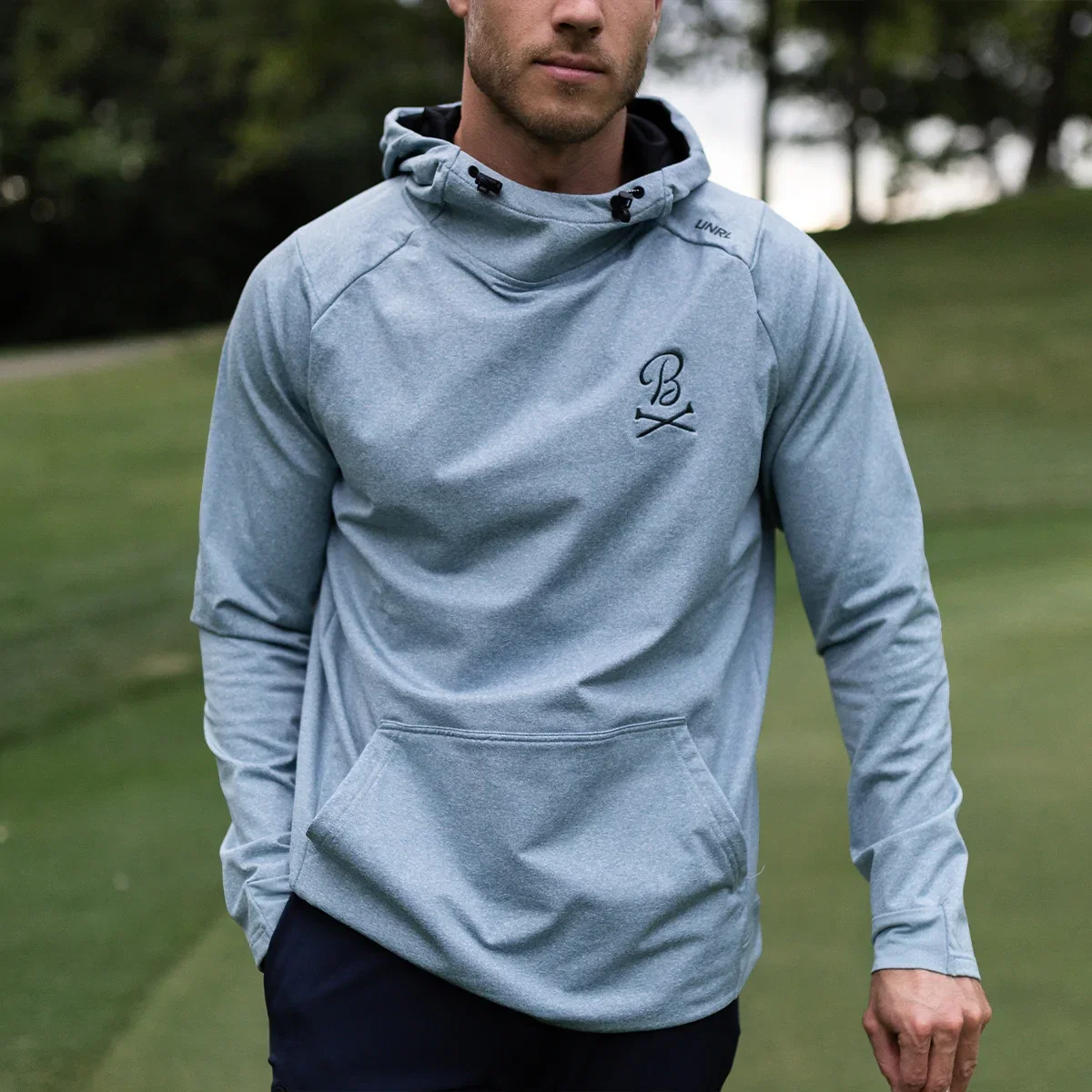 Image of UNRL X BG Crossed Tees Crossover Hoodie II
