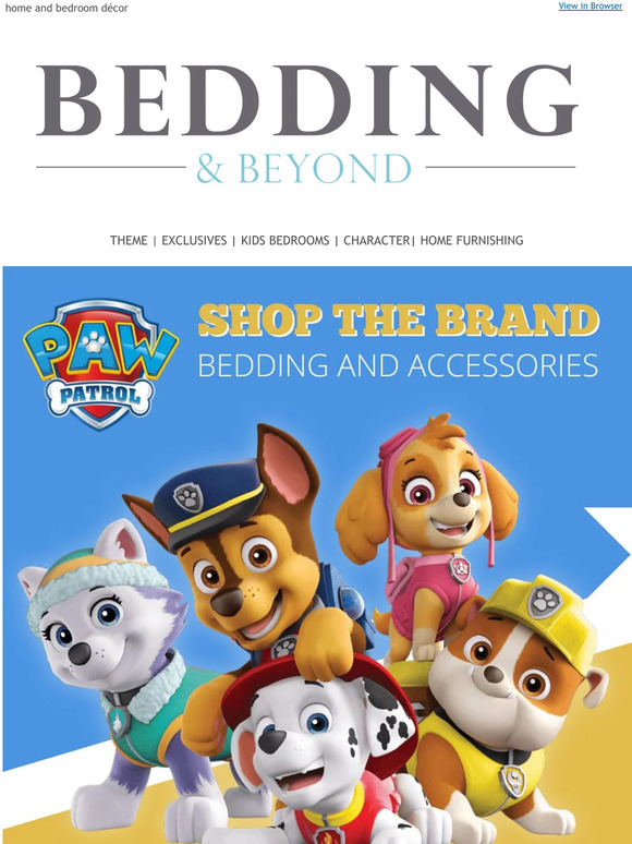 Bedding And Beyond Character Bedrooms Paw Patrol Bedding and