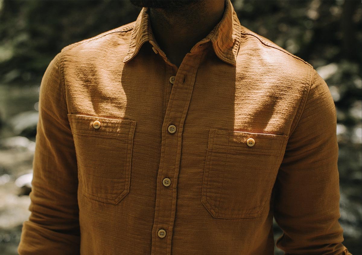 The Utility Shirt in Russet Double Cloth