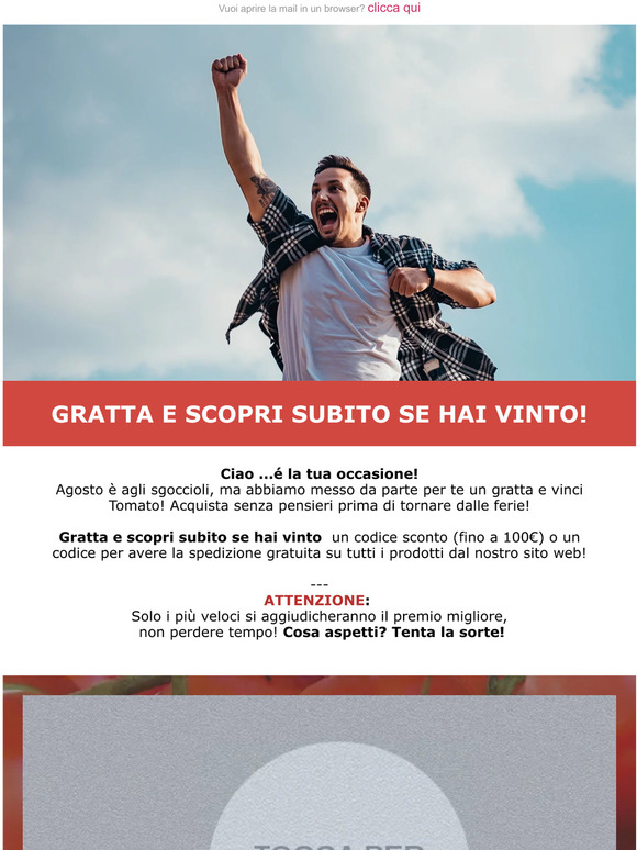 🍅 Agosto agli sgoccioli?, Continuano le occasioni di vincere un buono sconto!