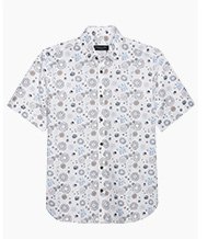 Short sleeve abstracted print sport shirt