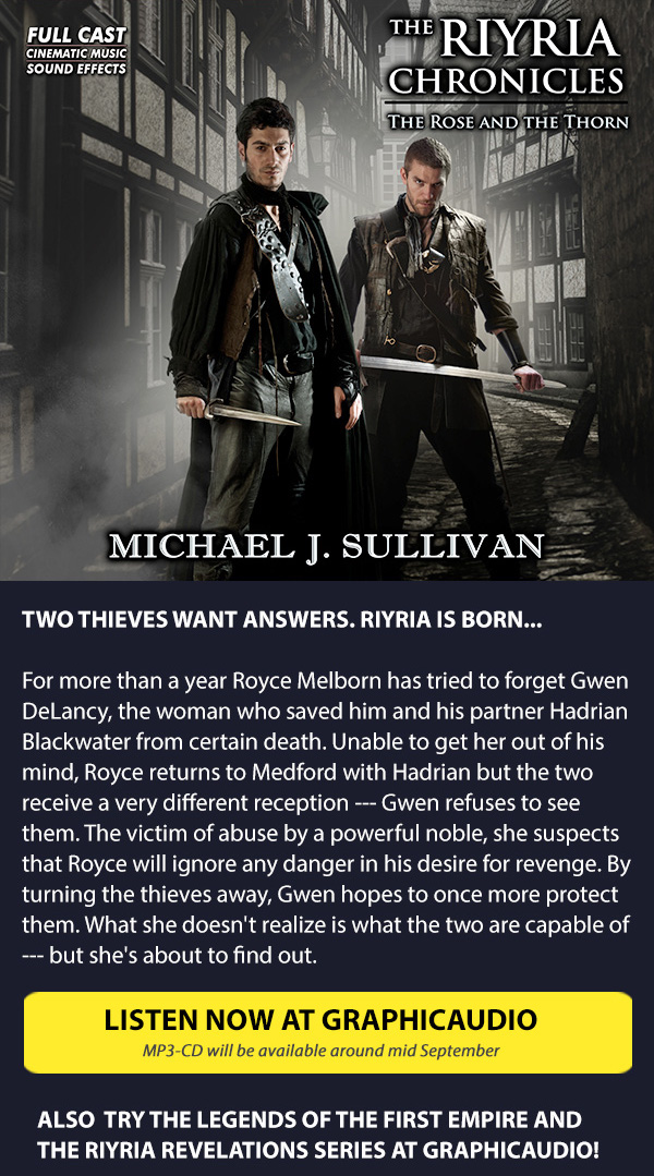 GraphicAudio Royce returns to Medford with Hadrian but the two receive