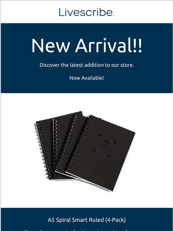 Smart Ruled Livescribe: Now available for purchase the all new Livescribe A5 Spiral ...