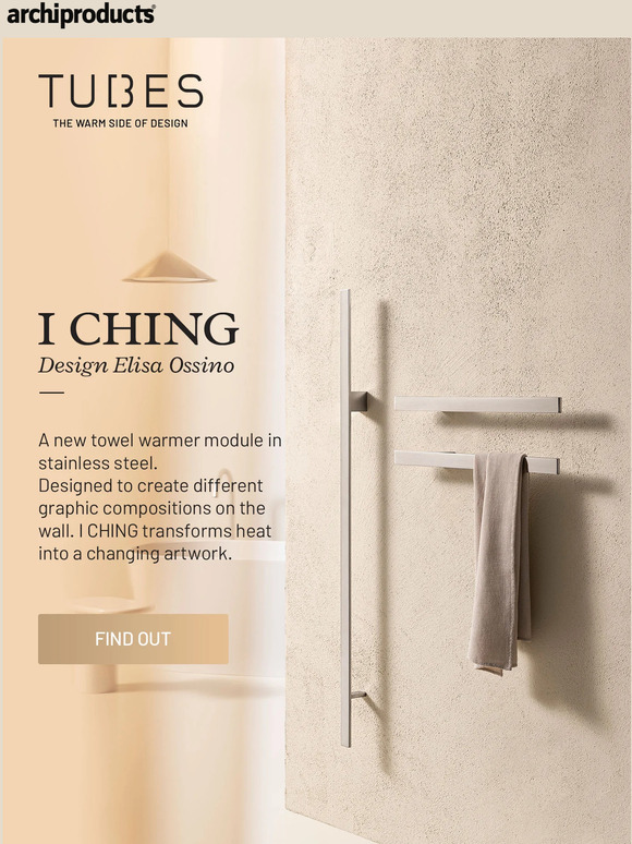 Archiproducts IT Redesigning spaces using a heated towel rail I Ching