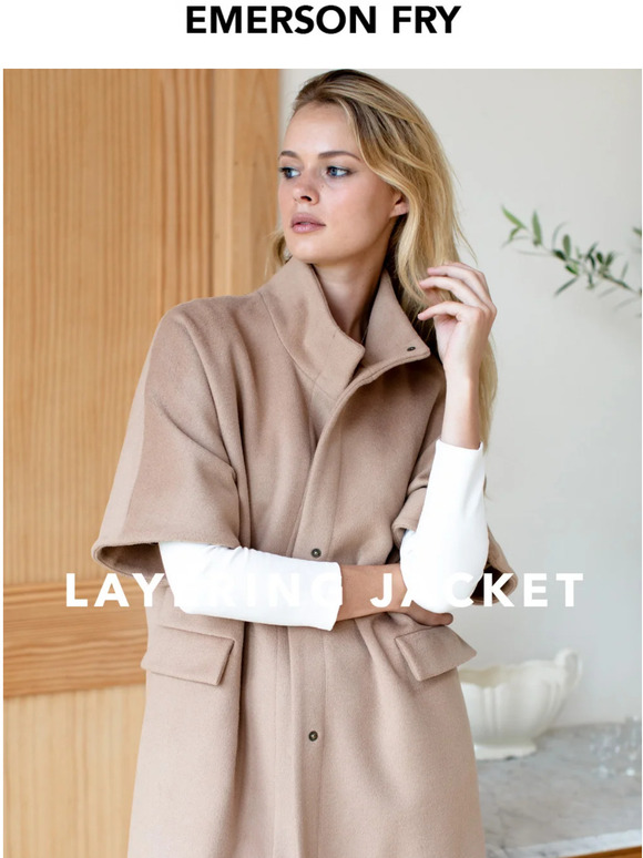 Emerson Fry Layering Jacket Camel Wool Cashmere Now in Shop! Milled