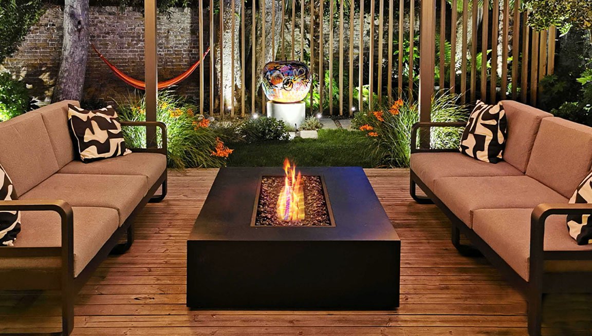 Wharf Freestanding Fire Table by EcoSmart Fire.