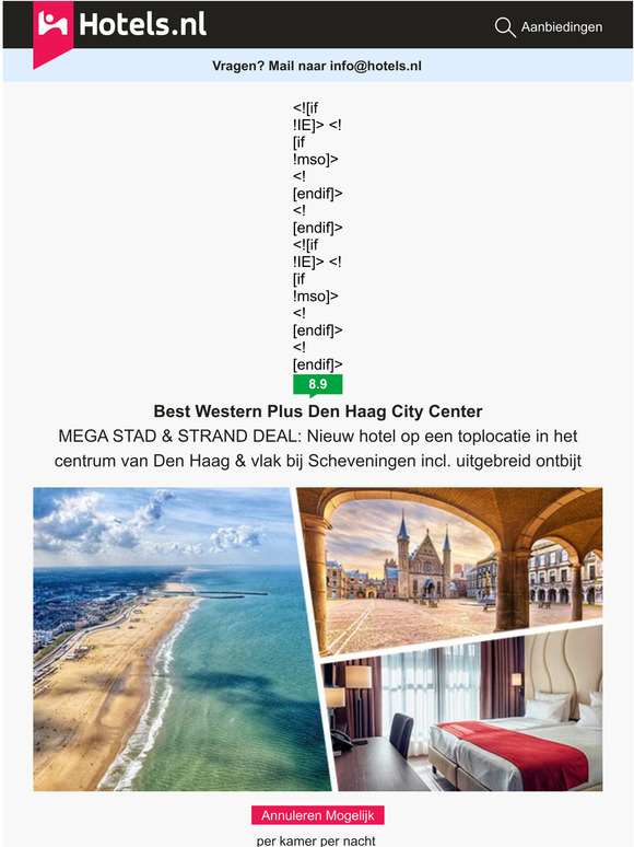 Nieuw Hotel centrum Den Haag & vlak bij Scheveningen