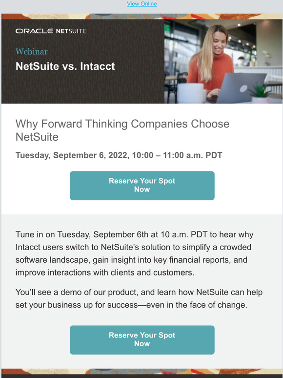 NetSuite [PRODUCT DEMO] NetSuite vs. Intacct Milled