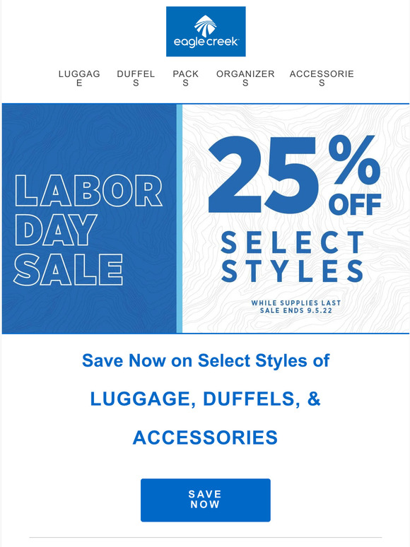 Labor Day Sale Starts Today! - SAVE 25% OFF
