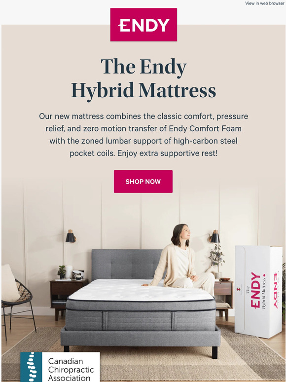 Endy Meet our new ultrasupportive mattress 👋 Milled