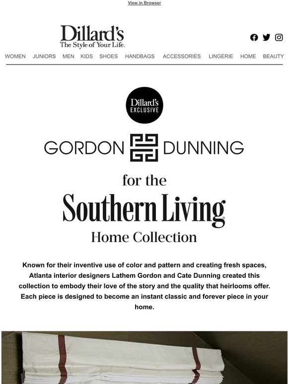 Dillards Gordon Dunning for the Southern Living® Home Collection Milled