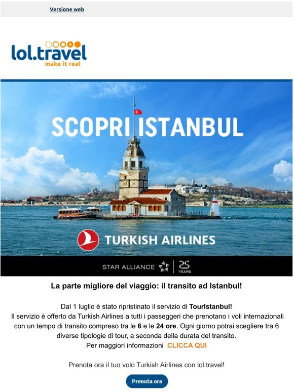 Tour alla scoperta di Istanbul? Con Turkish Airlnes puoi farlo!