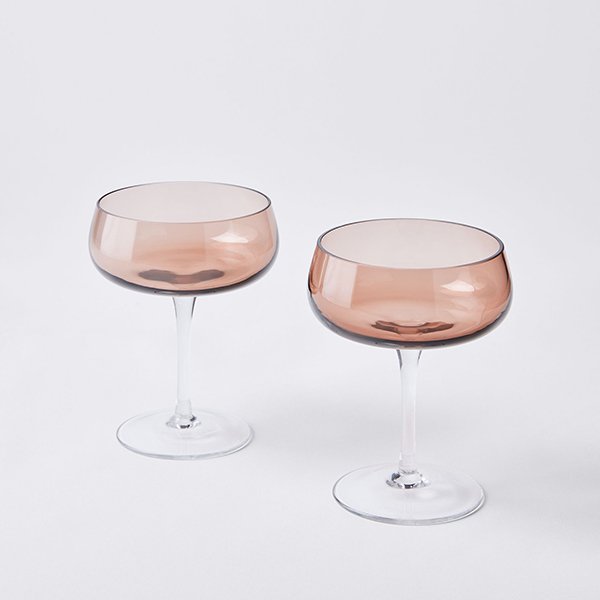 Belo Colored Cocktail Coupe Glasses