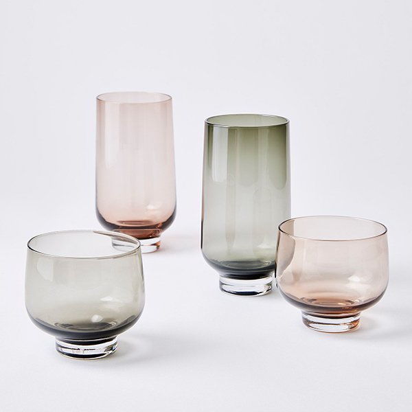 Flow Colored Glass Tumblers