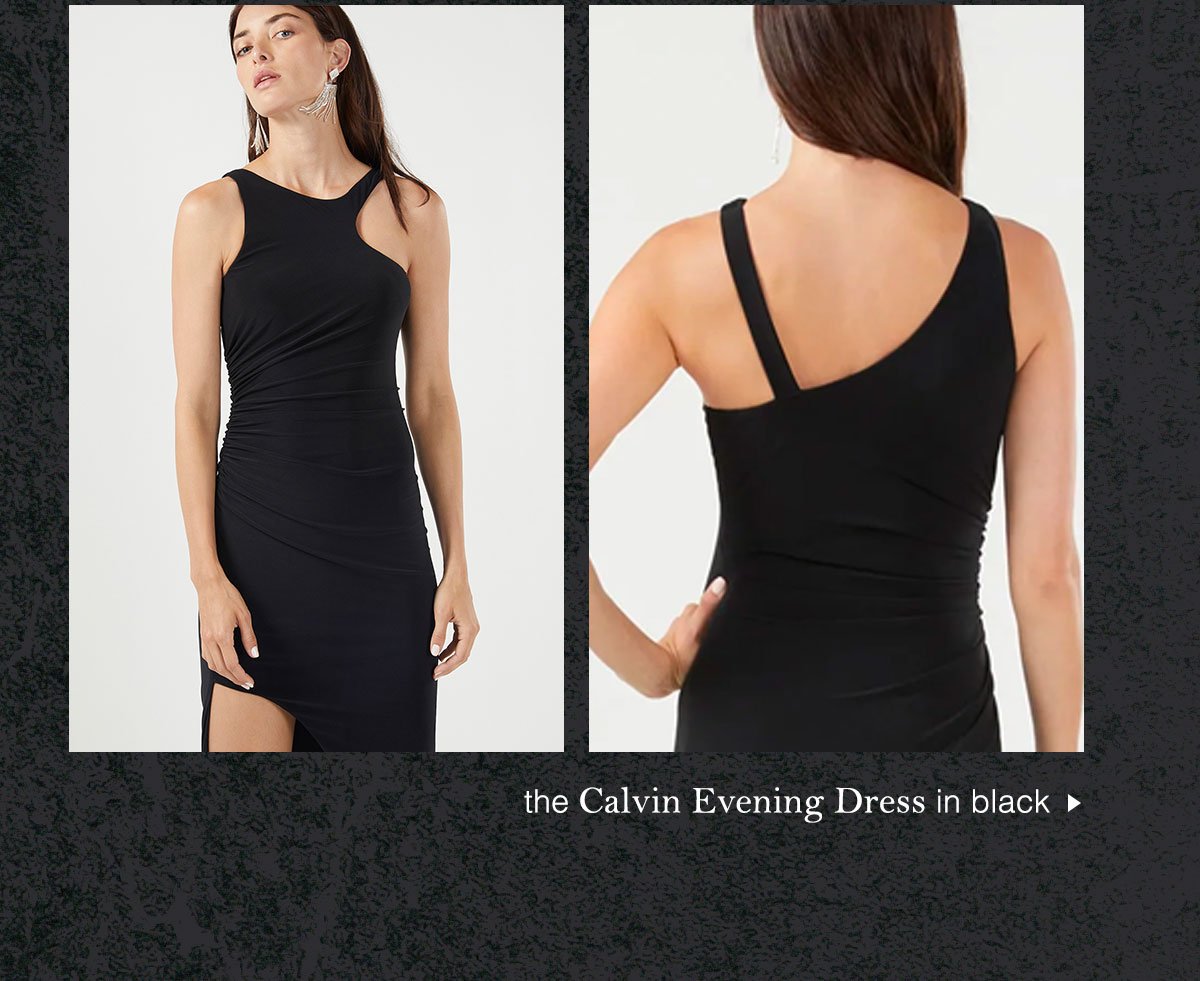 the Calvin Evening Dress in black