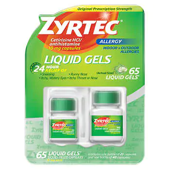 Zyrtec Liquid Gels 10 mg
