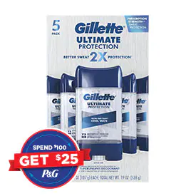 Gillette Ultimate Protection 6-in-1 Antiperspirant Deodorant