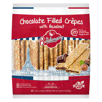 La Boulangere Chocolate Filled Crepes with Hazelnut