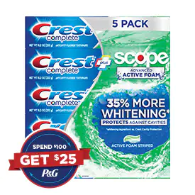 Crest Complete + Scope Advanced Active Foam Toothpaste