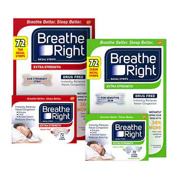 Breathe Right Nasal Strips Clear AND/OR Tan