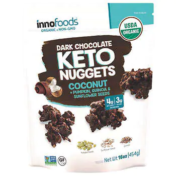 Inno Foods Organic Dark Chocolate Keto Nuggets