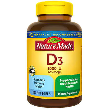Nature Made Vitamin D3 25 mcg
