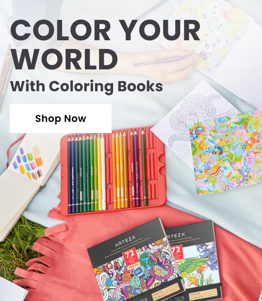 Arteza® Art Supplies Find Your Zen with Arteza Coloring Books Milled