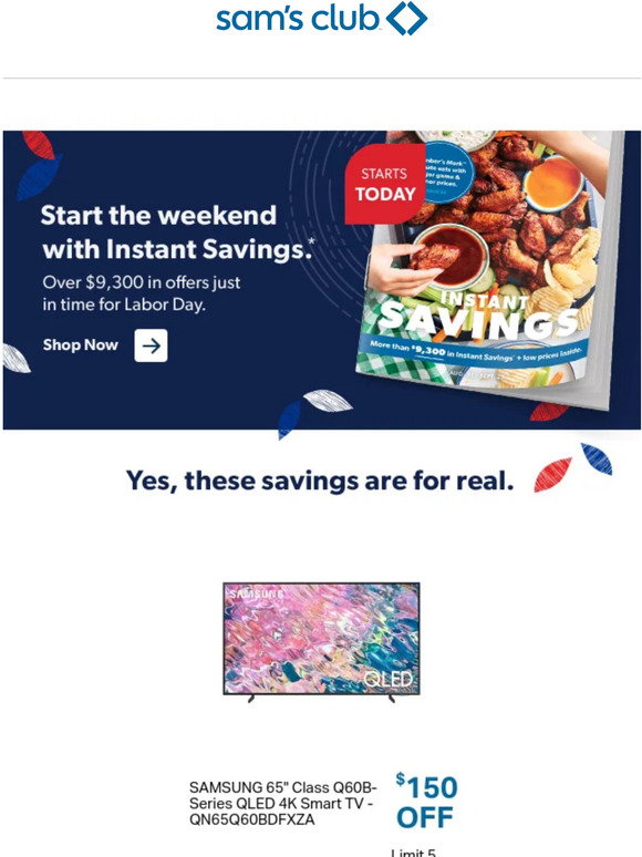 Sam's Club Instant Savings are on! Milled