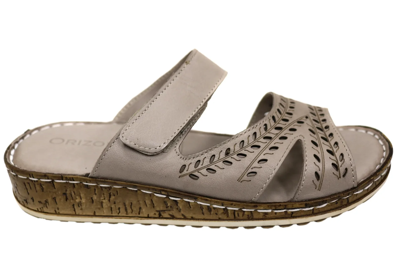 Image of Orizonte Ankra Womens Leather Comfortable Slides Sandals