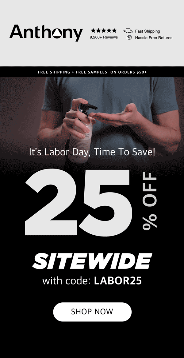 Labor Day Sale Enjoy 25% off sitewide.  Use Code: Labor25 