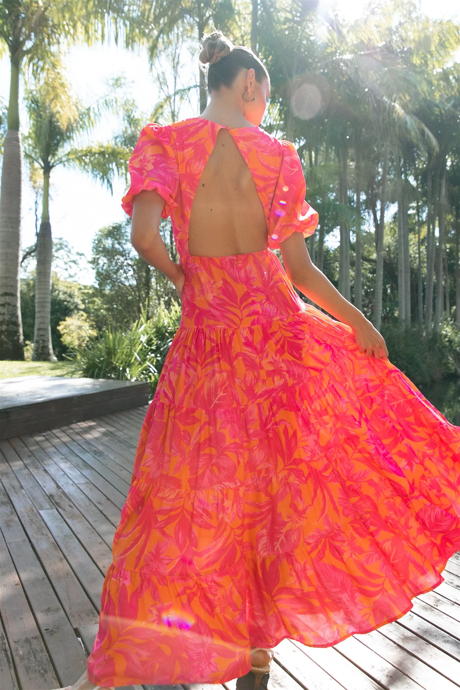 Addison Maxi Dress - Pink Tropics