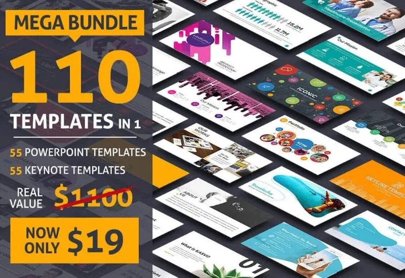 55 PowerPoint + 55 Keynote Templates Bundle