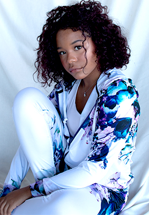 Caci Floral Print Activewear Tracksuit Hoodie Jacket