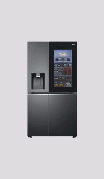 LG 635L SIDE BY SIDE FRIDGE WITH INSTAVIEW DOOR-IN-DOOR GS-V635MBLC