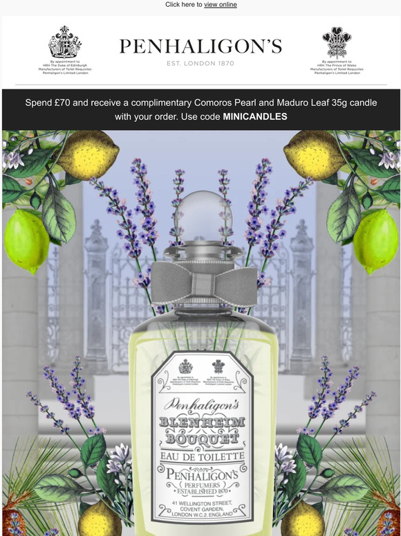 Penhaligon's The Exquisite Blenheim Bouquet Milled